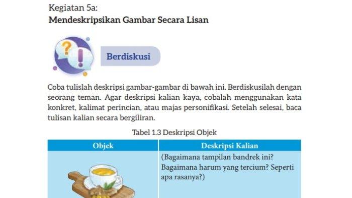 Kunci Jawaban Bahasa Indonesia Kelas 7 Halaman 13 Kurikulum Merdeka, Mendeskripsikan Gambar